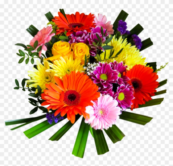 Bouquet Flowers Png Transparent Images Free Download - Stickers Happy Birthday Flowers