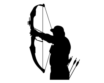 Bow Hunting Vinyl Sticker , Bow Deer Hunter Decal , Compound Bow ...