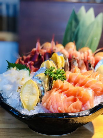 Bowl of Seafood on Table Bowl of Seafood on Table