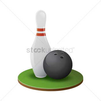 Bowling ball and pin