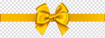 Bows , yellow ribbon transparent background PNG clipart