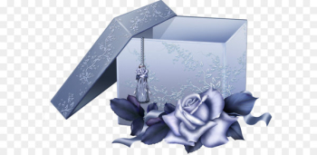 Box Gift Computer file - Large Blue Gift Box with Blue Rose Box Gift Computer file - Large Blue Gift Box with Blue Rose