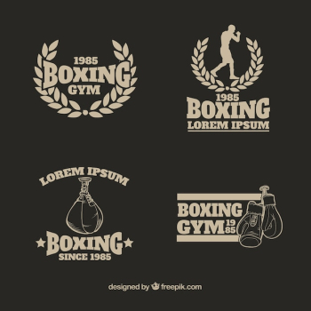 Boxing gym logo collection Boxing gym logo collection