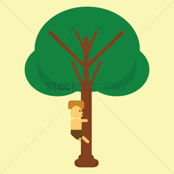 Boy climbing a tree Boy climbing a tree
