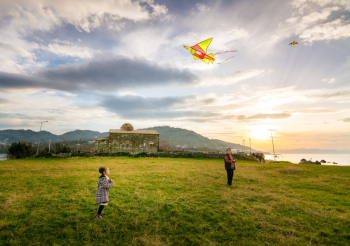 Boy Flying A Kite Boy Flying A Kite