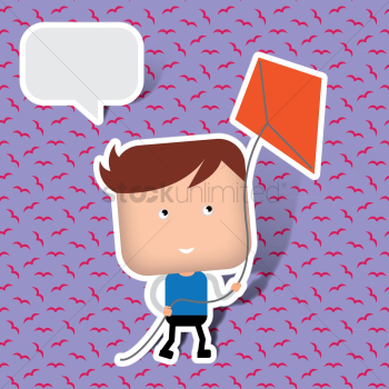 Boy flying kite Boy flying kite