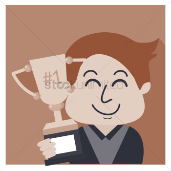 Boy holding a trophy Boy holding a trophy