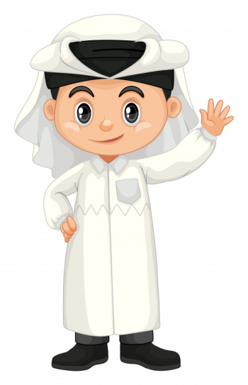 Boy in qatar costume waving hand Free Vector Boy in qatar costume waving hand Free Vector