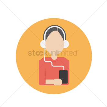 Boy listening to music with headphones Boy listening to music with headphones