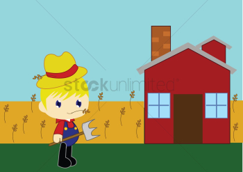 Boy on a farm Boy on a farm