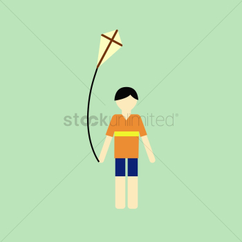 Boy playing kite Boy playing kite