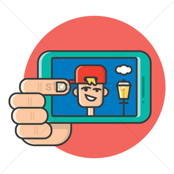 Boy taking a selfie Boy taking a selfie