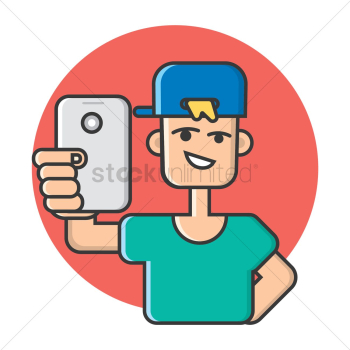 Boy taking a selfie Boy taking a selfie