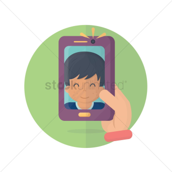 Boy taking a selfie with a smartphone Boy taking a selfie with a smartphone
