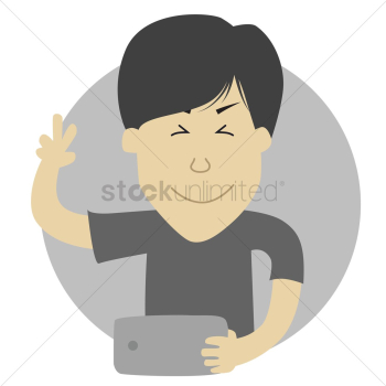 Boy taking selfie Boy taking selfie
