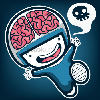 Boy wearing brain helmet Boy wearing brain helmet
