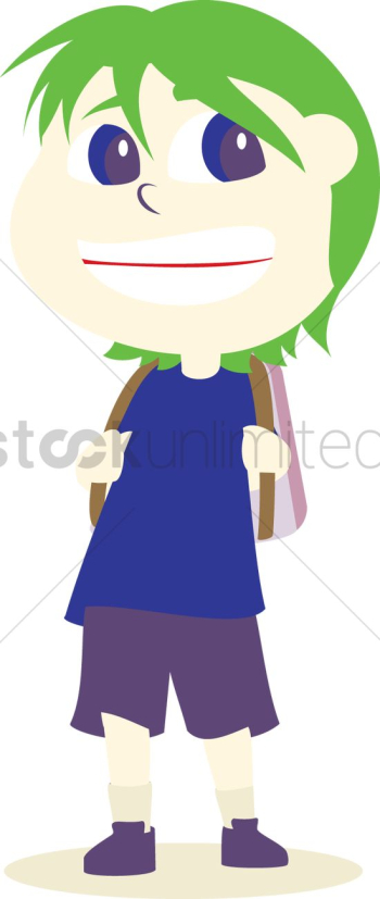 Boy with a backpack Boy with a backpack