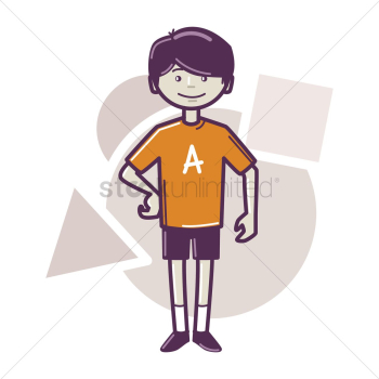 Boy with a letter a t shirt Boy with a letter a t shirt