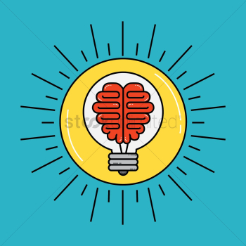 Brain bulb concept Brain bulb concept