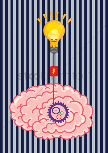 Brain connected to a light bulb Brain connected to a light bulb