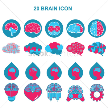 Brain icon set Brain icon set