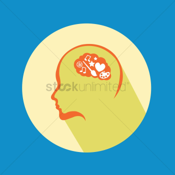 Brain inside human head Brain inside human head
