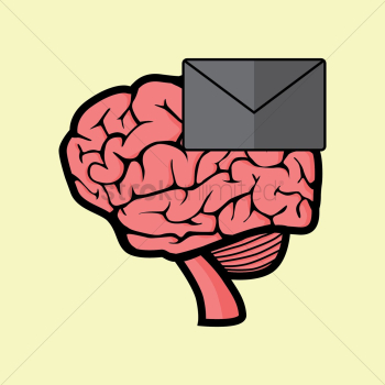 Brain with mail Brain with mail