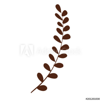 branch with leafs decorative design branch with leafs decorative design