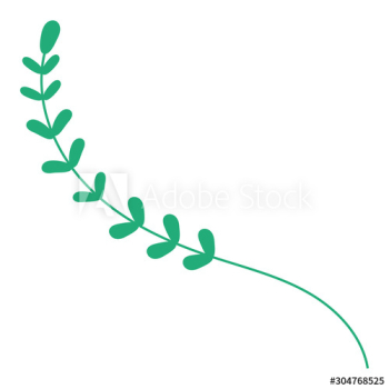 branch with leafs plant icon