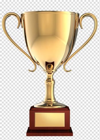 Brass trophy illustration, Trophy Gold medal Award , trophies transparent background PNG clipart