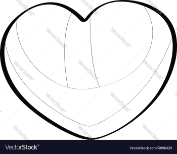 Brazilian heart lines vector image Brazilian heart lines vector image