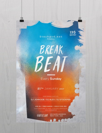 Break Beat – Download Free PSD Flyer Template Break Beat – Download Free PSD Flyer Template