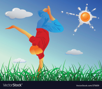 Break-dancer vector image Break-dancer vector image
