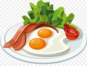 Breakfast Fast food Belgian waffle Bacon - Gourmet breakfast egg omelette 