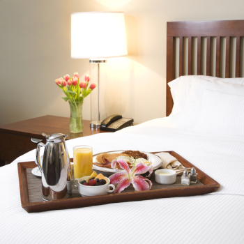 Breakfast in hotel room