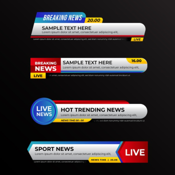 Breaking news banners template concept Free Vector Breaking news banners template concept Free Vector