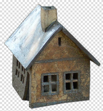 Brick House Chimney Fireplace, Brick-colored small house transparent background PNG clipart