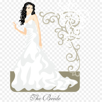 Bride Wedding dress - Beautiful bride Vector Bride Wedding dress - Beautiful bride Vector