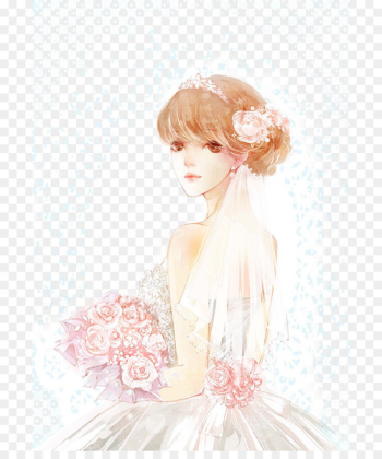 Bride Wedding Illustration - -painted bride Bride Wedding Illustration - -painted bride