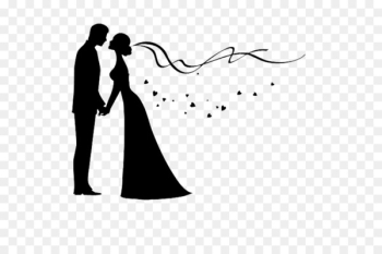 Bridegroom Wedding invitation Silhouette - The couple Bridegroom Wedding invitation Silhouette - The couple