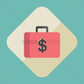 Briefcase with a dollar symbol Briefcase with a dollar symbol