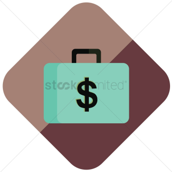 Briefcase with a dollar symbol Briefcase with a dollar symbol