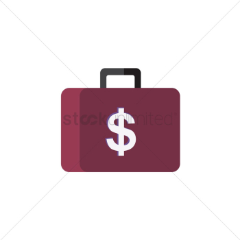 Briefcase with a dollar symbol Briefcase with a dollar symbol