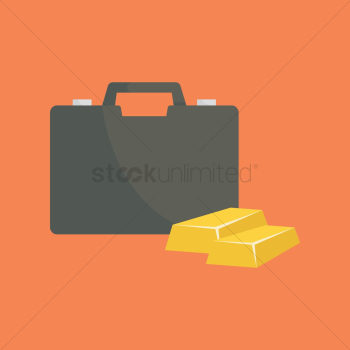Briefcase with gold bars Briefcase with gold bars