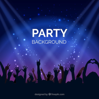 Bright background with party people Bright background with party people