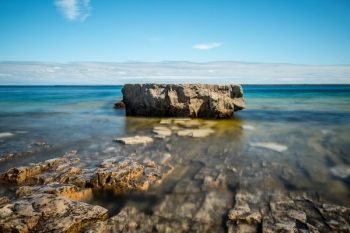 Bright Blue Day Water Rock Bright Blue Day Water Rock