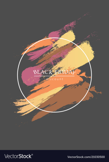 Bright color paint stains watercolor brush vector image