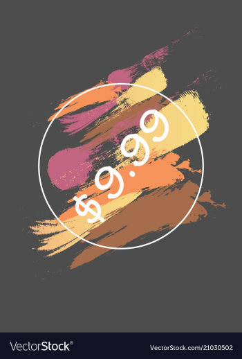 Bright color paint stains watercolor brush vector image