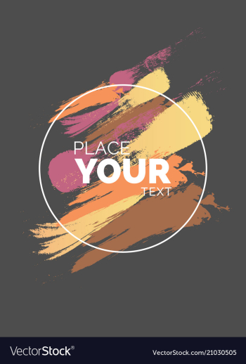 Bright color paint stains watercolor brush vector image