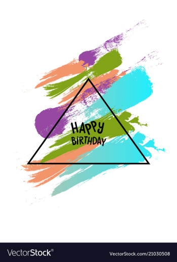 Bright color paint stains watercolor brush vector image